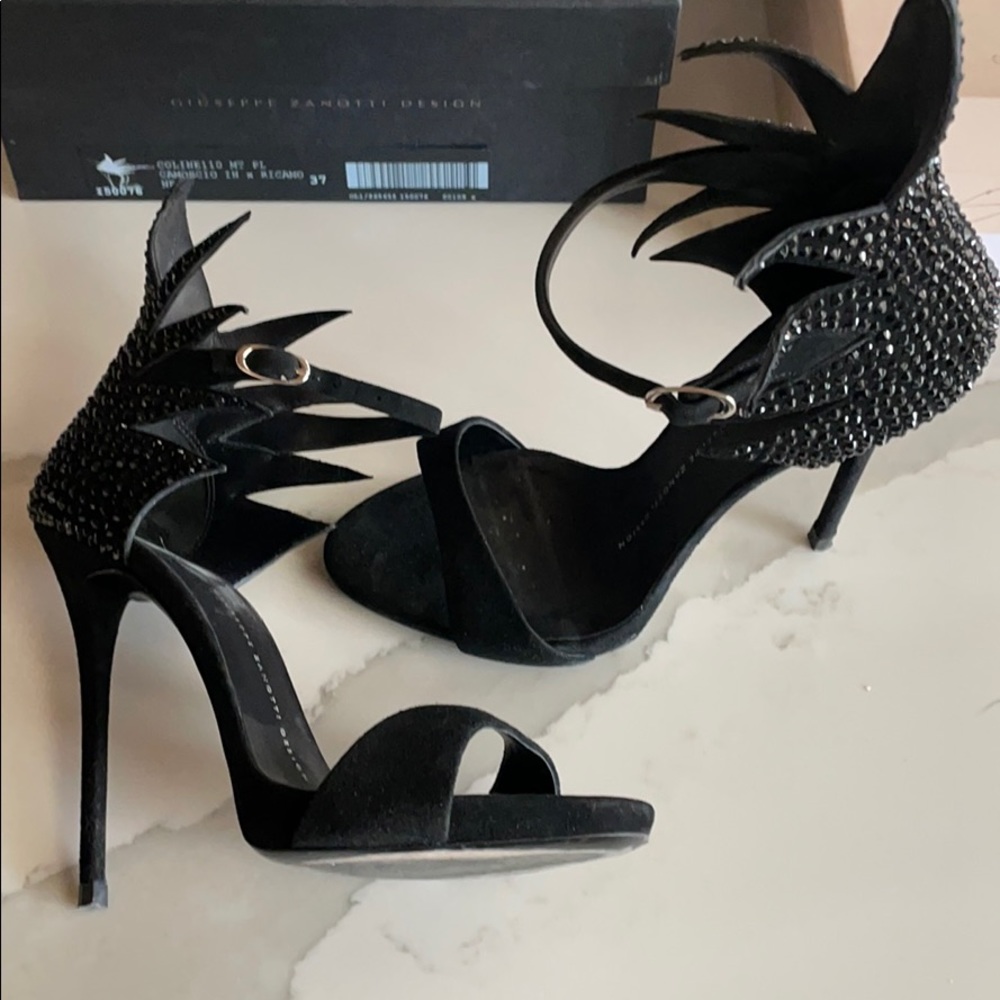 Giuseppe Zanotti Black Studded Women's Heels